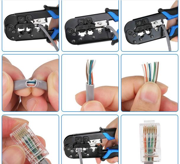 568R 1 Alicate Ponchador Crimping Rj45/ Rj11