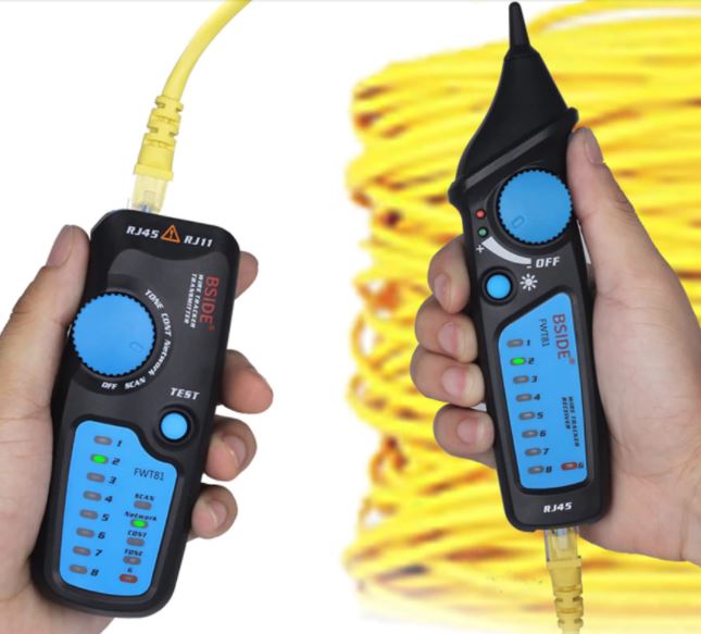 FWT81 3 Tester Rastreador De Cable Rj45 Rj11 Generador de Tonos