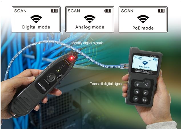 NF8209 10 Tester Rastreador de Cable Generador de Tonos RJ45 NOYAFA