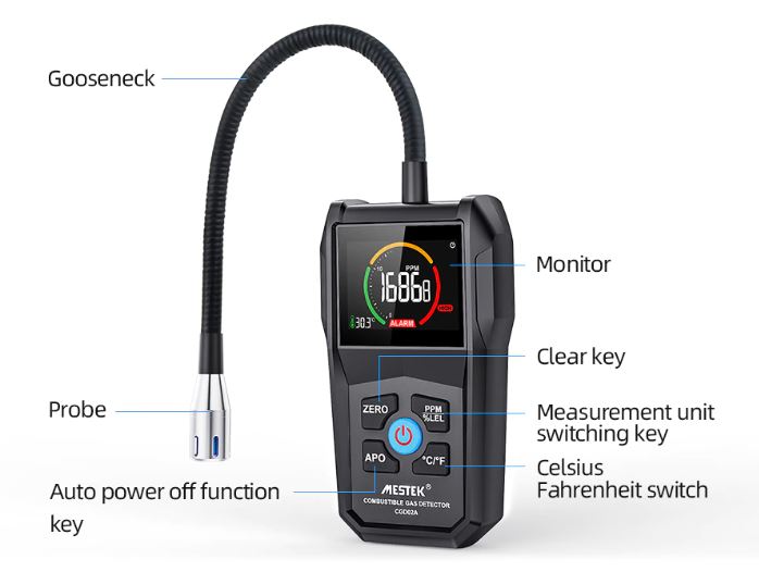 explo 6 Detector De Gases Combustible Gas LEL Portatil