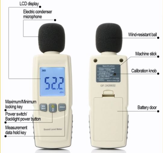 Medidor De Sonido Sonometro Digital Gm1352