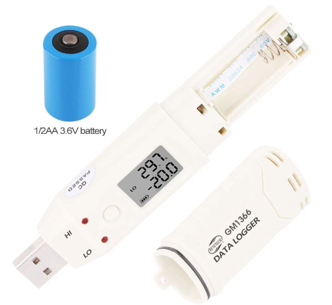 gm1366 2 Medidor De Humedad Y Temperatura Data Logger