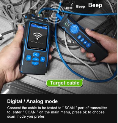 nf8508 2 Tester De Cable Rj45 + Power Meter Y Vfl Fibra Optica