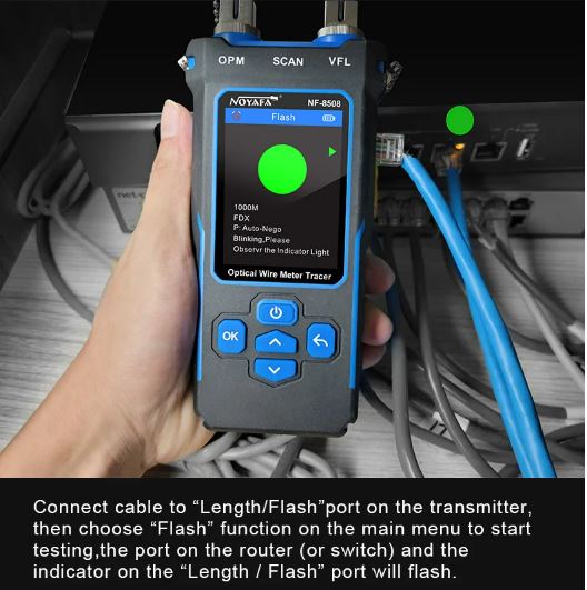 nf8508 3 Tester De Cable Rj45 + Power Meter Y Vfl Fibra Optica
