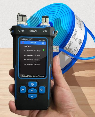nf8508 4 Tester De Cable Rj45 + Power Meter Y Vfl Fibra Optica