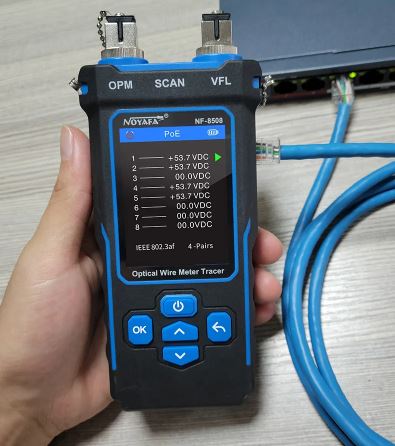 nf8508 5 Tester De Cable Rj45 + Power Meter Y Vfl Fibra Optica