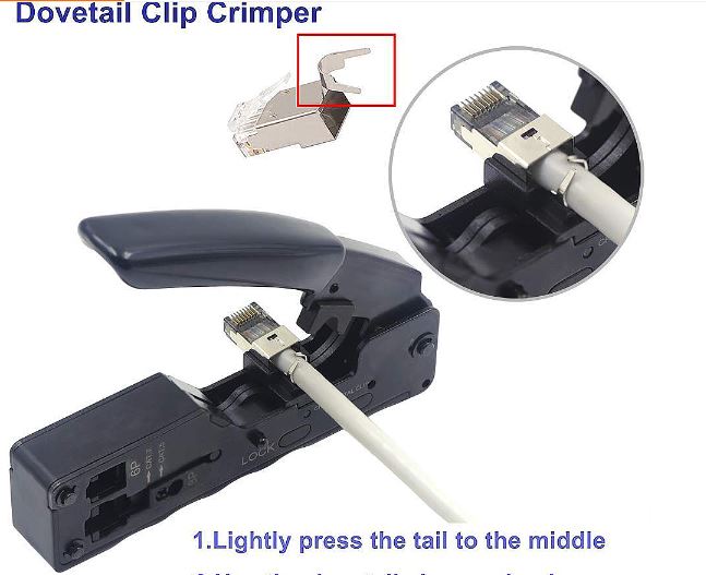 passrj45 2 Grimpeador Ponchador Rj45 Utp/stp Cat5/6/7 Para RJ45 pasante
