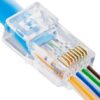 rj45 Conector Rj45 Pass Through Cat6- Paquete De 100 Und.