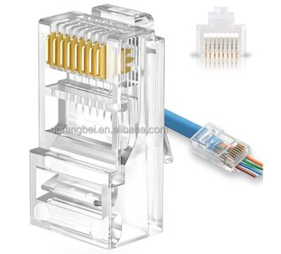 Conector Rj45 Pass Through Cat6- Paquete De 100 Und.