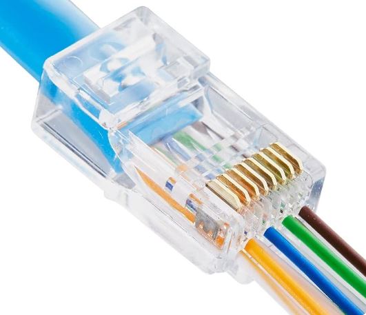 rj45 Conector Rj45 Pass Through Cat6- Paquete De 100 Und.