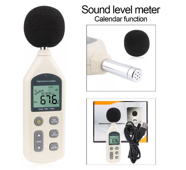 rz 1356 Sonometro Medidor De Sonido Digital Clase 2 Benetech